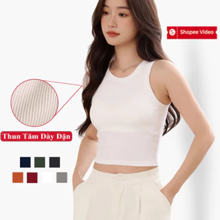 Áo Thun Croptop Sát Nách 3 Lỗ Nữ Madela Vải Thun Co Giãn Ôm Body, Croptop Body Sát Nách Ba Lỗ Nữ