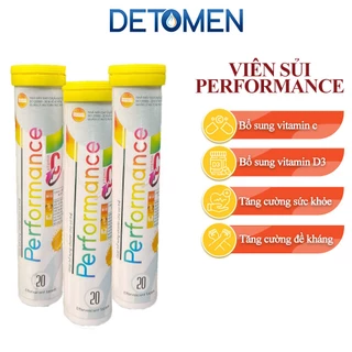 C sủi Performance Tăng cường sức đề kháng, giảm mệt mỏi, giải độc cơ thể (Lọ 20 viên)