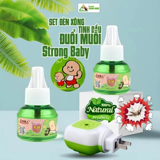 Bộ đèn xông tinh dầu đuổi muỗi côn trùng Strong Baby Minh House Care Thiên nhiên