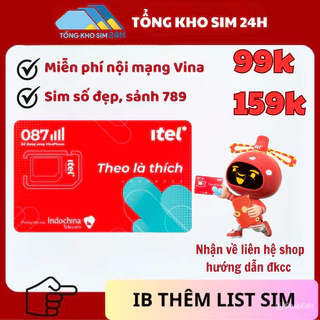 Sim Itel số đẹp Đầu 0877, 0878, 0879 Trả Trước Taxi, Sảnh 789 Số cặp Giá rẻ [Đăng ký Chính chủ Free]