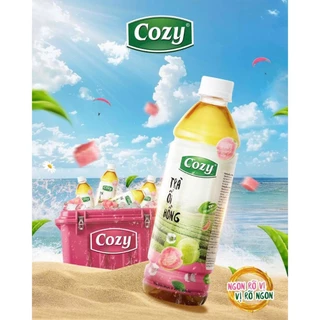 Lốc 6 Chai Trà Ổi Hồng 455ml Uống Liền Cozy - Trà Trái Cây Thơm Ngon Rõ Vị Ổi Hồng Tươi Mát, Ngọt Thanh