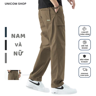 Quần Baggy Kaki Nam Dáng Đứng Ống Rộng, Quần Dài Kaki Baggy Unisex Cao Cấp Cạp Chun Ống Suông Thoải Mái - QKK11