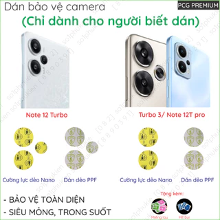 (Mua 1 tặng 1) Dán camera Xiaomi Redmi 13/ Redmi 12/ Note 12R/ Note 12T Pro/ Note 12 Turbo/ Redmi Turbo 3/ Note 13R