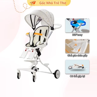 Xe Đẩy Cho Bé 2 Chiều Xoay 360 Độ Khung Hợp Kim Nhôm Chắc Chắn Bánh Xe Giảm Sóc Gọn Nhẹ Cho Mẹ Và Bé