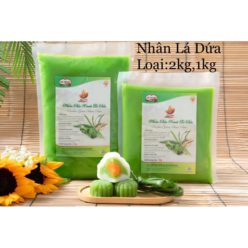 Nhân Lá Dứa Đậu Xanh 1kg, 2kg - PHÚ THƯƠNG