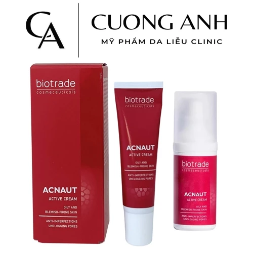 Kem chấm mụn Biotrade Acnaut Active Cream - giảm mụn trắng sáng da giảm nhờn 5ml và 15ml