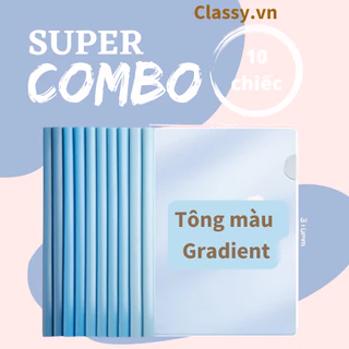 Combo 10 chiếc Kẹp tài liệu, rút gáy kẹp giấy Bìa kẹp tài liệu a4 (10 cái ) kẹp màu trắng và mix màu PK1708