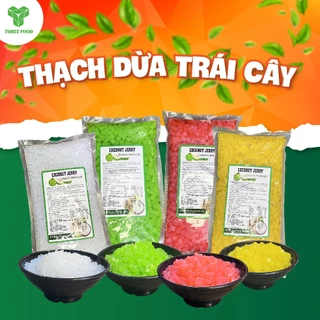 Thạch dừa COCONUT 1Kg ( Nguyên vị, Đào, Táo, Dâu...) - Topping trà sữa thơm ngon - TOBEE FOOD