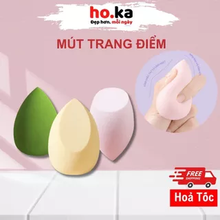 Bông mút trang điểm HOKA STORE dễ tán mềm mịn mút trang điểm mút tán kem nền nhiều hình