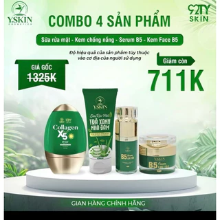 combo 4 sản phẩm : kem chống nắng colagen + kem face b5+ serum b5+ sữa rửa mặt nha đam