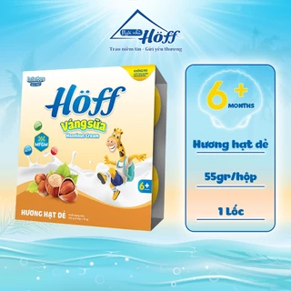 Váng sữa HOFF vị Vani, Hạt dẻ bổ sung chất béo và canxi cho bé ăn dặm từ 6 tháng tuổi 1 Lốc (55g x 4 hộp)