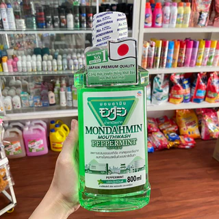 Nước súc miệng Mondahmin 800ml, hương bạc hà Chăm sóc toàn diện - Made in Thailand