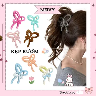 Kẹp tóc hình bướm to MEIVY, kẹp tóc trong suốt, kẹp hình bướm trendy