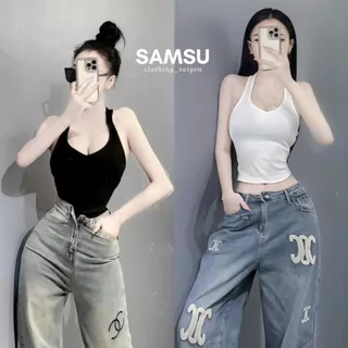 Ấo ba lỗ hở lưng phong cách sexy chất thun co dãn ôm body Samsu.clothing_saigon