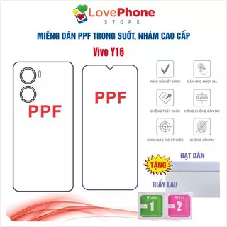 Dán PPF Vivo Y16 bảo vệ màn hình chống vân tay tự phục hồi vết xước - Love Phone