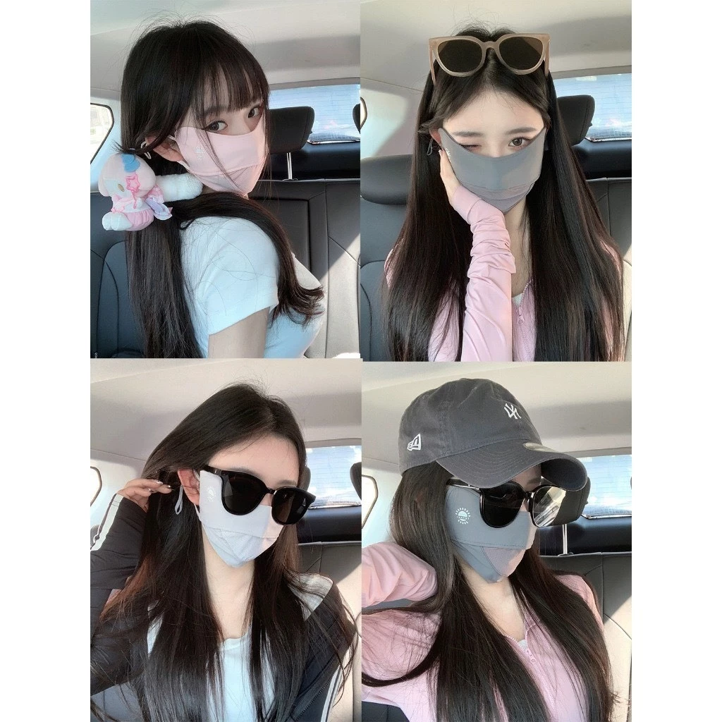 Khẩu trang chống tia UV Mặt Trời chống nắng chính hãng ENNDE UPF 50++ ,có dập logo hình mặt trời ĐỔI MÀU TRẮNG SANG MÀU