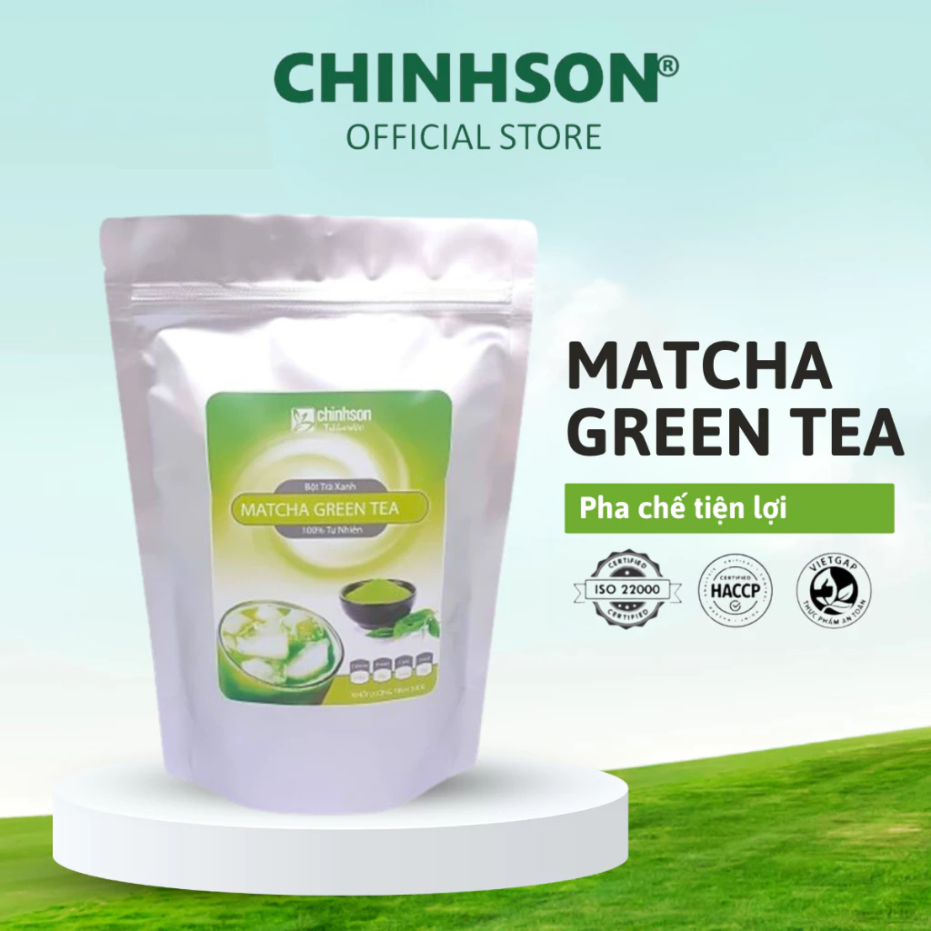 Bột trà xanh Matcha Green Tea Pha Chế Đồ Uống Tại Nhà 750g/500g - Chính Sơn