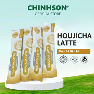 Bột Trà Rang Chính Sơn Houjicha Latte sấy Công Nghệ Nhật 100% tự nhiên [18g x 4 Gói]
