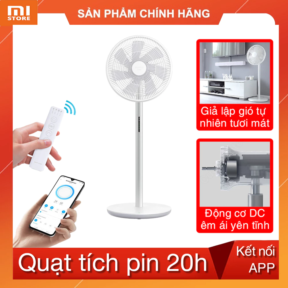 Quạt đứng tích điện thông minh Xiaomi Smartmi Standing Fan 2S / Smartmi Standing Fan 3  - Bản quốc tế mihome bảo hành 12