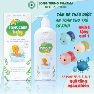 Sữa tắm thảo dược cho bé Fons Care Baby làm sạch và bảo vệ da, chăm sóc vùng da bị rôm sảy (Chai 300ml)-Hàng Chính Hãng