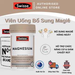 Swisse Ultiboost Magnesium - Viên Uống Bổ Sung Magiê - 200 Viên