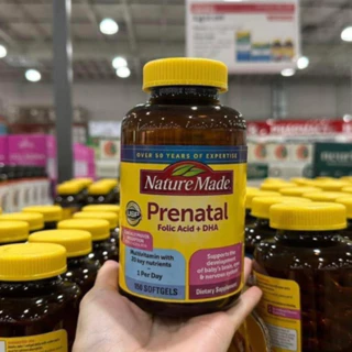 Vitamin tổng hợp cho bà bầu Mỹ Nature Made Prenatal Multi DHA 150 viên, Bổ bầu mỹ Prenatal số 1 Mỹ [CAM KẾT CHÍNH HÃNG]