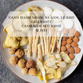 Set Canh Nam Hạnh Nhân,Lê Khô,, Sa Sâm Q_LiLi : giải nhiệt dành cho tr.ẻ em từ 2 tuổi và người già