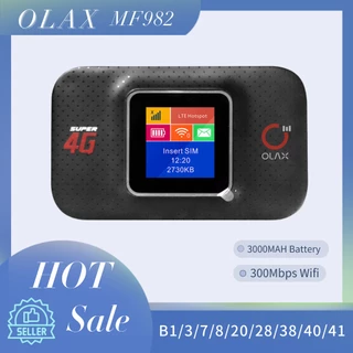 Bộ phát wifi lắp sim 4g di động OLAX MF982 pin khủng 3000mha có màn hình led hiện đại