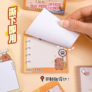Tệp 50 Tờ Giấy Note Ghi Chú Capybara Chuột Lang Dễ Thương