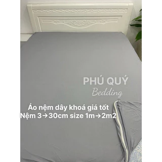 [HOẢ TỐC] Áo Bọc Nệm 3-30cm [2 Mặt Có Khoá Kéo Thun Lạnh HQ] phuquybedding