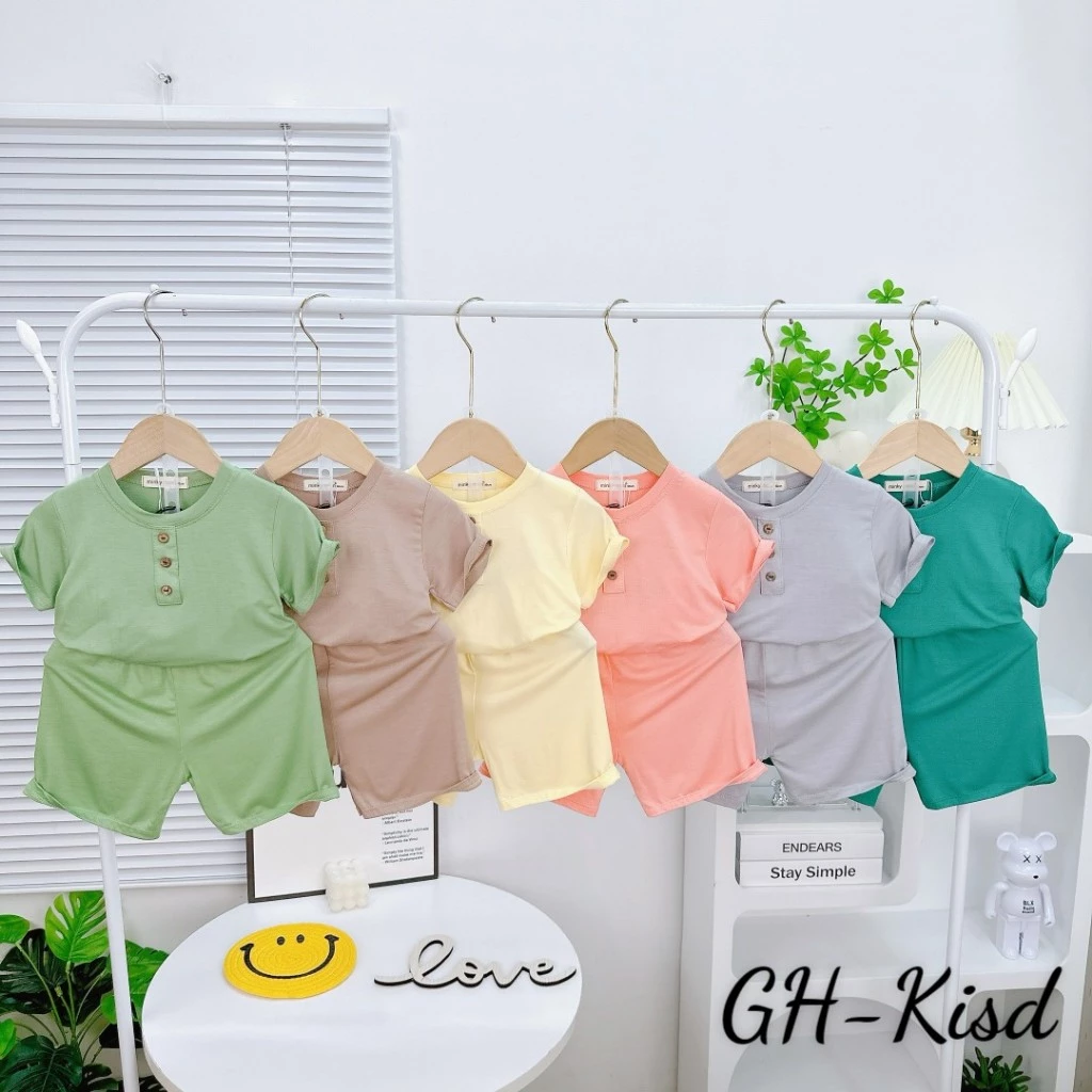 [ XẢ KHO LẺ SIZE  ] Bộ Cộc Tay Trơn Thun Lạnh Cho Bé Từ 10-27kg Mền Mịn Mát Mẻ Cao 90cm-125cm
