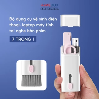 Bộ Dụng Cụ Vệ Sinh Laptop Máy tính Điện Thoại 7 in 1 Bộ Vệ Sinh Làm Sạch Bàn Phím Tai Nghe Airpod