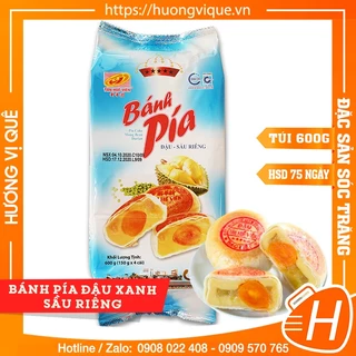 Bánh Pía Đậu Xanh Sầu Riêng Trứng Tân Huê Viên - Túi 600g(4 Cái) - Đặc Sản Sóc Trăng
