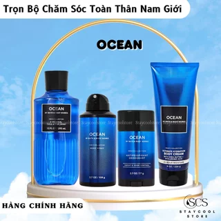 Ocean- Trọn Bộ Chăm Sóc Nam Giới| Xịt thơm Sữa tắm Dưỡng thể Kem tay Bath & Body Works