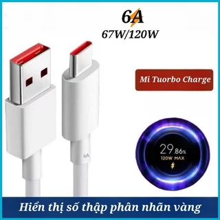 Cáp sạc nhanh 6A Xiaomi 67W/120W Type C - Mi Turbo Charge