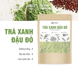 Bột trà xanh đậu đỏ hữu cơ sạch mịn nguyên chất  giúp bóc bã nhờn Dưỡng trắng Làm sạch sâu - GULA