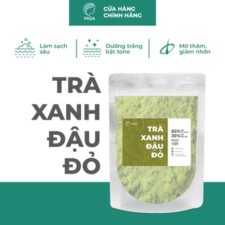 Bột trà xanh đậu đỏ hữu cơ sạch mịn Mặt nạ bột giúp bóc bã nhờn Dưỡng trắng Làm sạch sâu - MISA