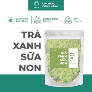 Bột trà xanh sữa non MISA Mặt nạ bột giúp bóc bã nhờn, mờ thâm, dưỡng trắng 100% nguyên chất