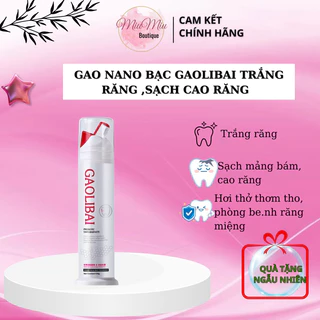 Kem Đánh Răng GAOLIBAI Nhật Bản 120gr - Gel Nano Bạc Làm Trắng Răng Đánh Bật Cao Răng, Sạch Mảng Bám, Hơi Thở Thơm Mát