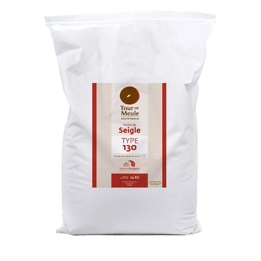 Bột mì đen pháp T130 healthy  hàng chiết lẻ từ bao 25 kg(rye whole wheat flour )