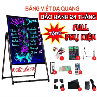 Bảng Led Huỳnh Quang-Bảng Dạ Quang Kích thước 50x70cm-60x80cm-70x90cm ( Tặng Hộp Bút+ FULL Phụ Kiện) Bảo Hành 24 tháng