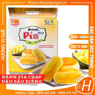 Bánh Pía Kim Sa Chay Đậu Sầu Riêng Tân Huê Viên - Túi 480g(12 Cái) - Đặc Sản Sóc Trăng