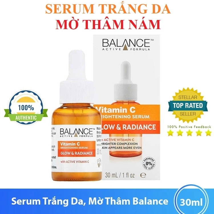 Vitamin C Balance Tinh chất giảm thâm nám tàng nhang trắng da Active Formula Brightening 30ml;