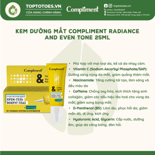 Kem dưỡng mắt Compliment Radiance And Even Tone giảm thâm, giảm bọng mắt, làm đầy rãnh nhăn 25ml