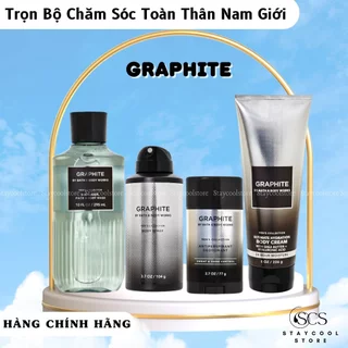 Graphite- Trọn Bộ Chăm Sóc Nam Giới| Xịt thơm- Sữa tắm- Dưỡng thể hương nước hoa sang trọng Bath& Body Works