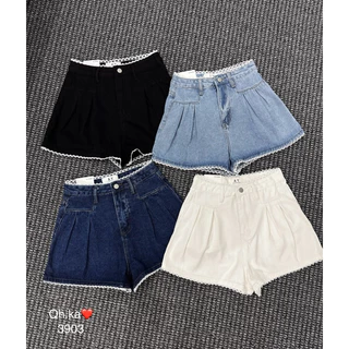 Quần short jeans viền hàng QCL1