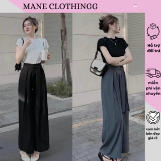 Quần Ống Rộng Mane clothingg thắt dây Ruby cực xinh cạp cao Mane Clothing