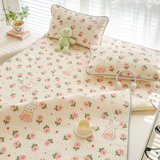 Chiếu cotton đũi - Chiếu điều hòa trần bông 3 lớp  mềm mát trải giường Gối đầu không trần bông