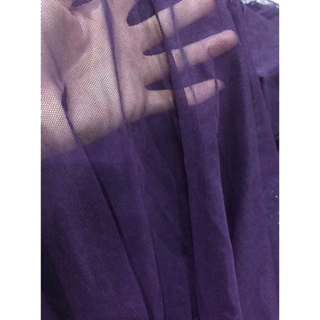 Vải thun lưới dai màu tím than co giãn 4 chiều mềm rũ (khổ 1m5)may áo kiểu,đầm váy thời trang