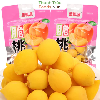 Đào vàng giòn Chua ngọt Nội địa Trung thơm ngon gói 60g, trái cây ăn liền, Thanh Trúc Food